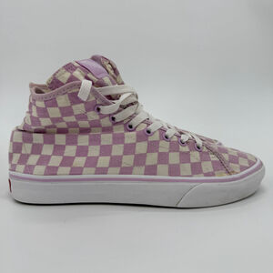Vans SK8-HI Decon Checkered High Top Sneakers Shoes Purple White Size W10 M8.5